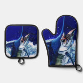 Blue Marlin Ovenwant & Pannenlap Set (Voorkant)