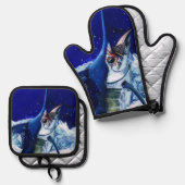 Blue Marlin Ovenwant & Pannenlap Set (Voorkant / Achterkant)