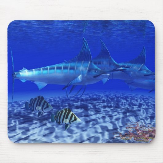Blue Marlin Pack Mousepad Muismat (Voorkant)