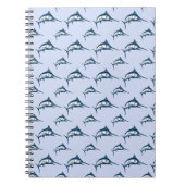 Blue Marlin Pattern Notitieboek (Voorkant)