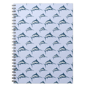 Blue Marlin Pattern Notitieboek