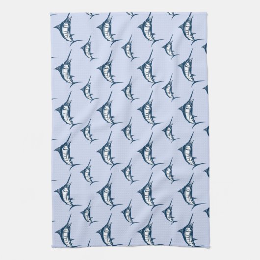 Blue Marlin Pattern Theedoek (Verticaal)
