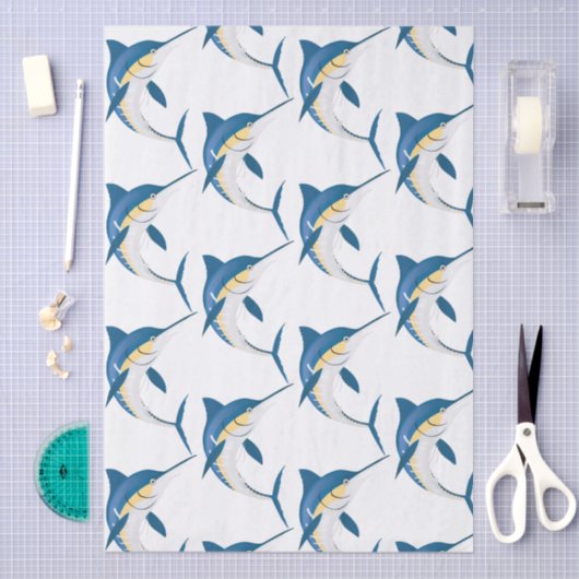 Blue Marlin Pattern Tissuepapier (Craft)
