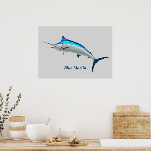 Blue Marlin Poster (Keuken)