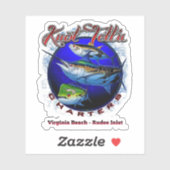 Blue Marlin Rip Art Logo Sticker (Vel)