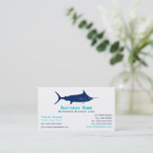 Blue Marlin Silhouette Visitekaartje (Staand voorkant)