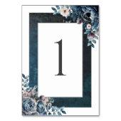 Blue Marmeren Elegante Trouw Kaart (Voorkant)