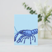 Blue Marron Sketch Briefkaart (Staand voorkant)