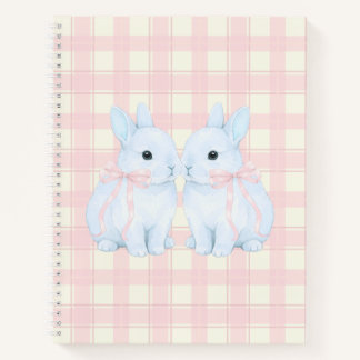 Blue Marshmallow Bunny Rabbits Notitieboek