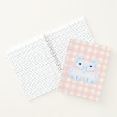 Blue Marshmallow Bunny Rabbits Notitieboek (Binnen)