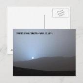 Blue Martian Sunset Briefkaart (Voorkant / Achterkant)