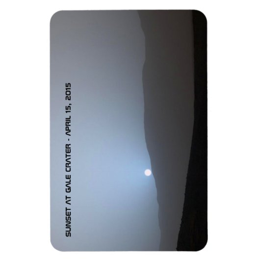 Blue Martian Sunset Magneet (Verticaal)