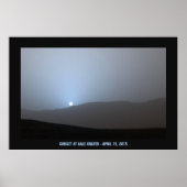 Blue Martian Sunset Poster (Voorkant)