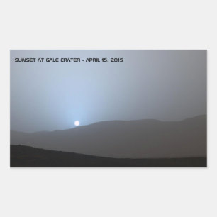 Blue Martian Sunset Rechthoekige Sticker
