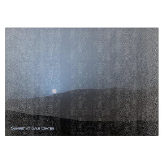 Blue Martian Sunset Snijplank (Voorkant)