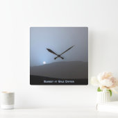 Blue Martian Sunset Vierkante Klok (Huis)