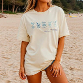 Blue Martini Bachelorette Beach Hoesje-up of slaap T-shirt