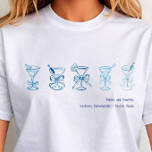 Blue Martini Bachelorette Beach Hoesje-up of slaap T-shirt