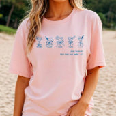 Blue Martini Bachelorette Hoesje-up of slaap T-shirt