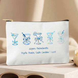 Blue Martini Bachelorette Party Bruidsmeisje Gift Etui