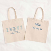 Blue Martini Bachelorette Party Bruidsmeisje Gift Tote Bag