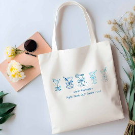 Blue Martini Bachelorette Party Bruidsmeisje Gift Tote Bag