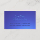 Blue Martini Cocktail Business Card-sjablonen Visitekaartje (Achterkant)