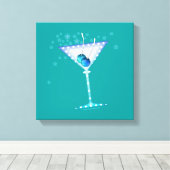 BLUE MARTINI Gallery Wrapped Canvas Afdruk (Insitu (Houten vloer))