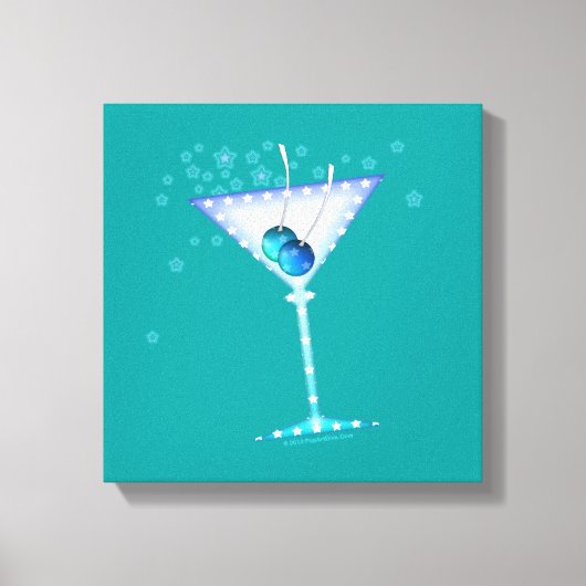 BLUE MARTINI Gallery Wrapped Canvas Afdruk (Voorkant)