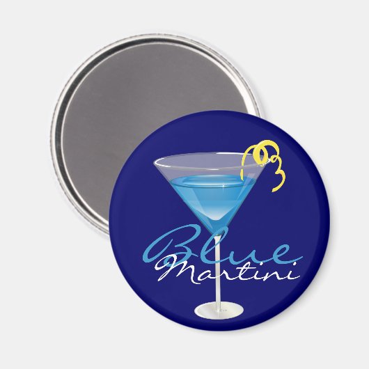 Blue Martini Magneet (Voorkant / Achterkant)
