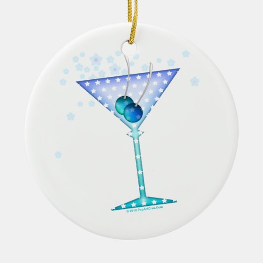 Blue Martini Ornament (Voorkant)