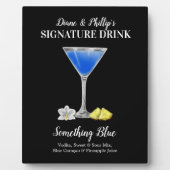 Blue Martini • PERSONALISEER deze handtekeningdran Fotoplaat (Voorkant)
