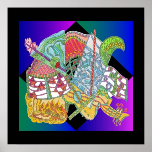 Blue Martini Print (Voorkant)