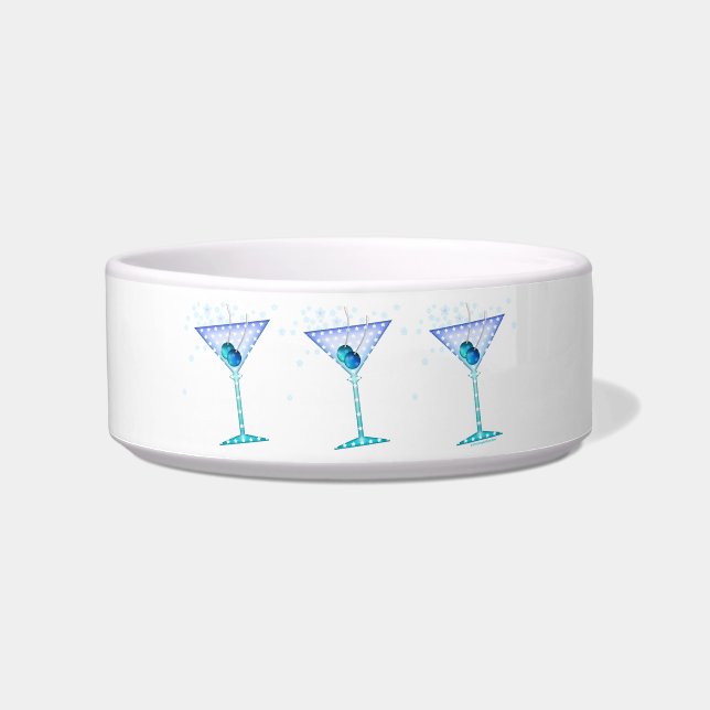 BLUE MARTINIS COCKTAIL SNACK BOWL VOERBAKJE (Voorkant)