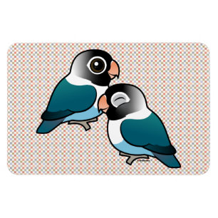 Blue Mask Lovebird Schattig Pair Magneet
