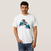 Blue Mask Lovebird Schattig Pair T-shirt (Voorkant volledig)