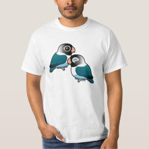 Blue Mask Lovebird Schattig Pair T-shirt