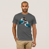 Blue Mask Lovebird Schattig Pair T-shirt (Voorkant volledig)