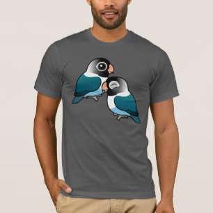 Blue Mask Lovebird Schattig Pair T-shirt