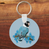 Blue Mask Lovebird Sleutelhanger (Voorkant)