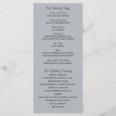 Blue Mason Jar en Wildflowers Programma Programmakaart (Achterkant)