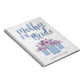 Blue Mason Jar Floral Moeder van de Bride Notitieboek (Rechterzijde)