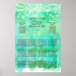 Blue Mason Jar under the Stars SeatingChart Poster