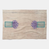 Blue Mason Jar Violets Kitchen Towel Theedoek (Horizontaal)