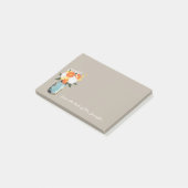 Blue Mason Jar White Hydrangeas Sinaasappel Daisie Post-it® Notes (Schuin)