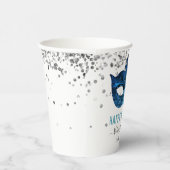 Blue Masquerade Birthday Party Papieren Bekers (Rechts)