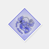 Blue Masquerade Mask Birthday Napkins Servetten (Hoek)