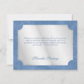 Blue Masquerade Mask Elegant Quinceanera Bedankkaart (Achterkant)