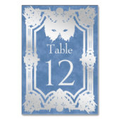 Blue Masquerade Mask Elegant Quinceanera Kaart (Voorkant)