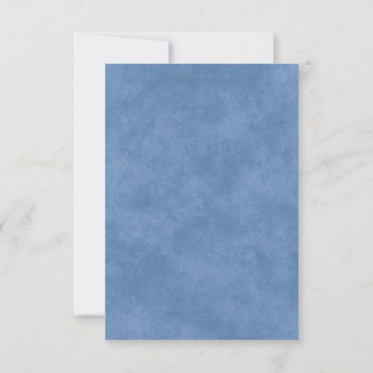 Blue Masquerade Mask Elegant Quinceanera RSVP Kaartje (Achterkant)